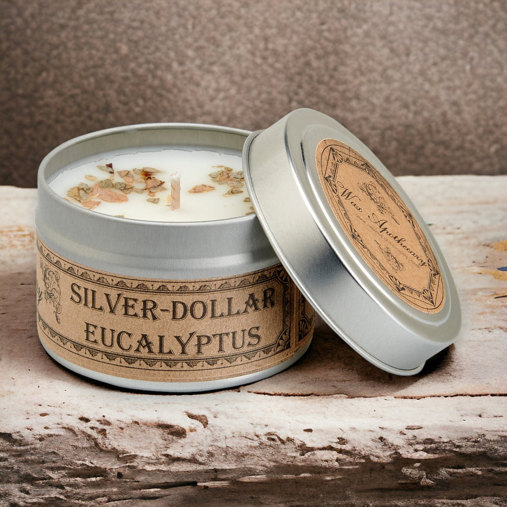 Silver-Dollar Eucalyptus Botanical Candle Travel Tin