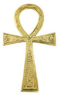 3 1/2" x 6 1/2" Ankh brass