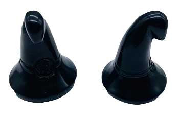 (set of 2) 1 3/4" Witch's Hat Obsidian, Black