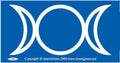 Triple Moon bumper sticker