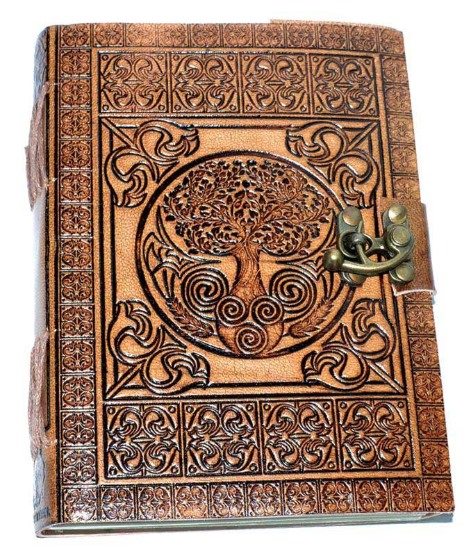 5" x 7" Tree of Life Embossed leather w/latch