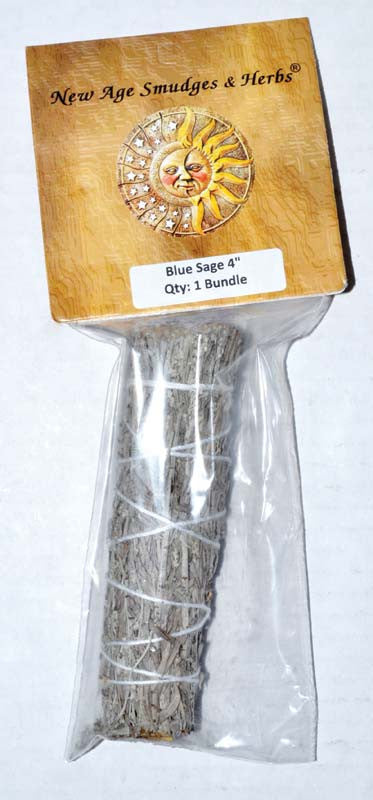 Blue Sage smudge stick 4"