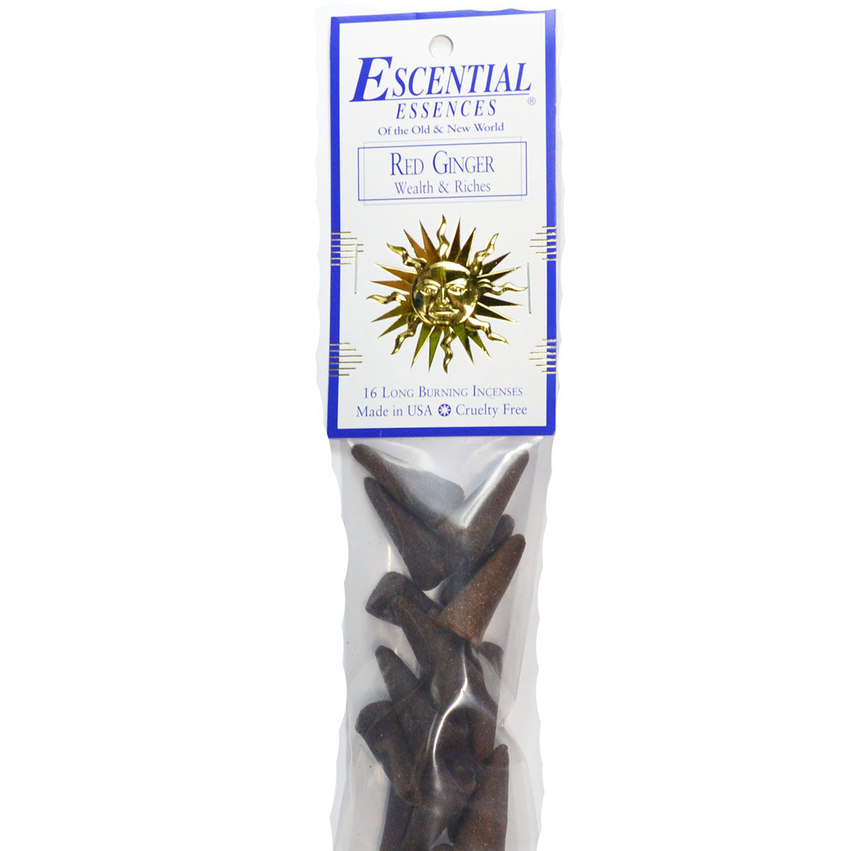 16/pk Red Ginger escential essences incense cones