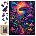 Mushroom wood puzzle