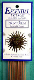 16/pk Ebony Opium escential essences incense sticks