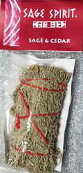 Sage & Cedar smudge stick 5"
