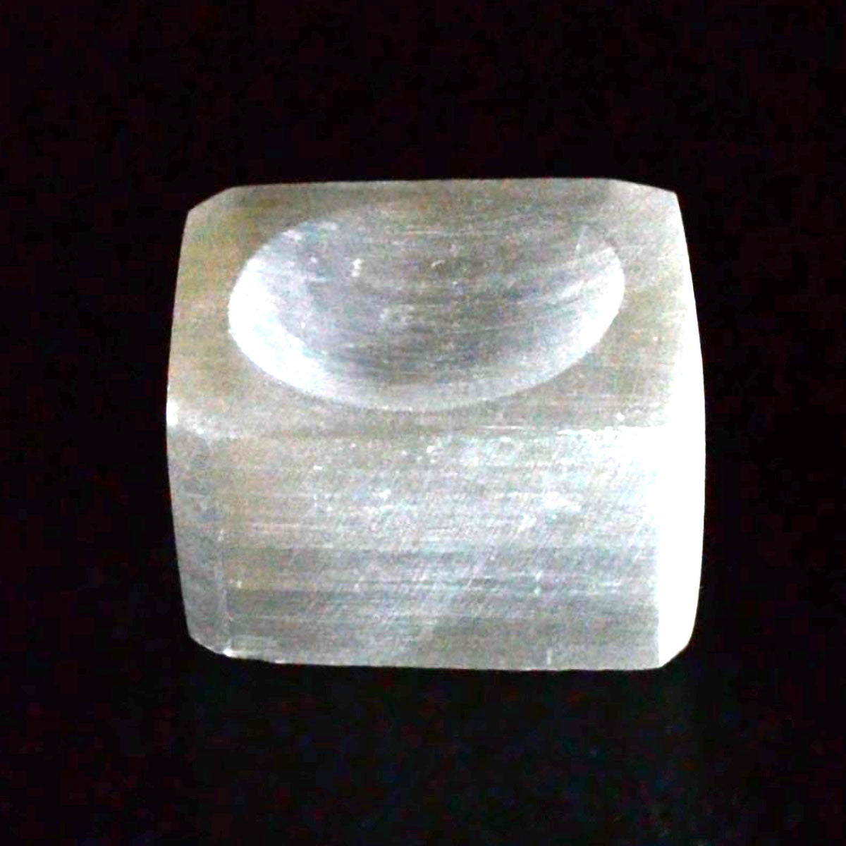 Selenite gazing ball stand, small
