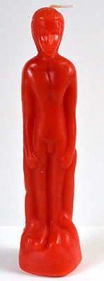 8" Red Male candle