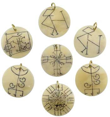 (set of 23) Tibetan Bone Charm various