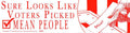 Sure Looks Like Voters Picked Mean People bumper sticker