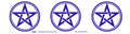 Three Pentagrams Bumper Sticker