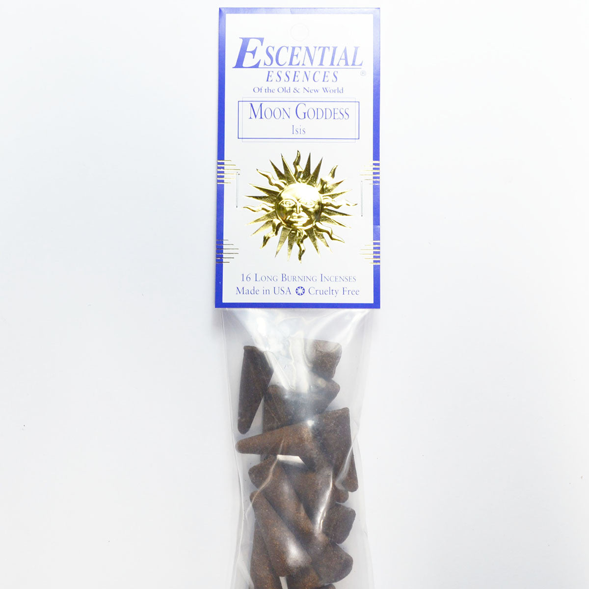 16/pk Moon Goddess escential essences incense cones