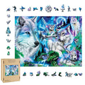 Wolves wood puzzle