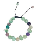 10mm Fluorite, Rainbow bracelet