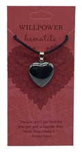 Willpower Hematite heart