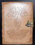 5" x 7" Double Tree Embossed leather w/latch