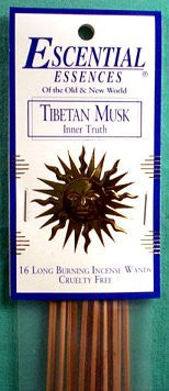 Tibetan Musk escential essences incense sticks 16 pack