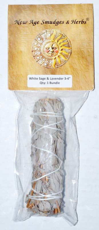 4" White Sage & Lavender smudge stick