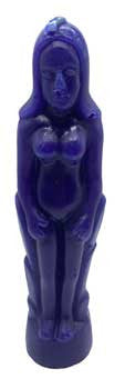 Blue Female candle 7"