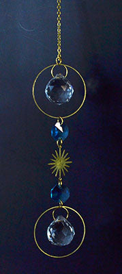13" Blue & White sun catcher