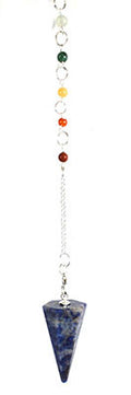 6-sided Sodalite chakra pendulum