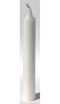 White 6" Taper Candle (off white in color)