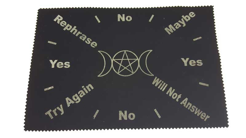 8"x12" Triple Moon Pentagram Pendulum Mat