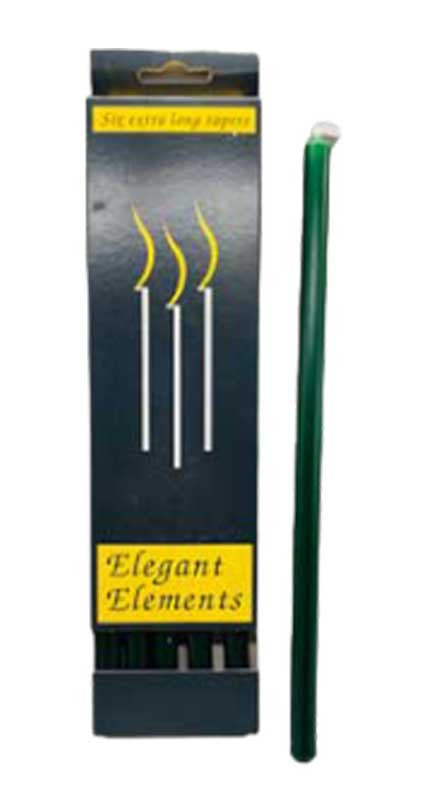 10" Green chime candle 6 pack
