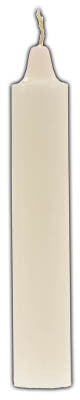 9" White pillar candle