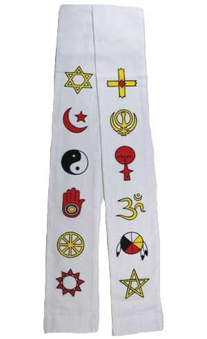 Interfaith Minister's Stole white