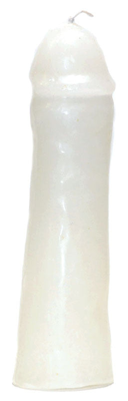 6 1/2" White Male Gender candle