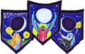 Triple Moon Goddess Prayer Flags 60" x 29"
