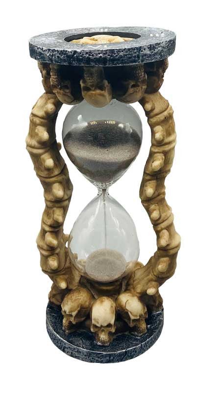 8" Skull Sand hourglass