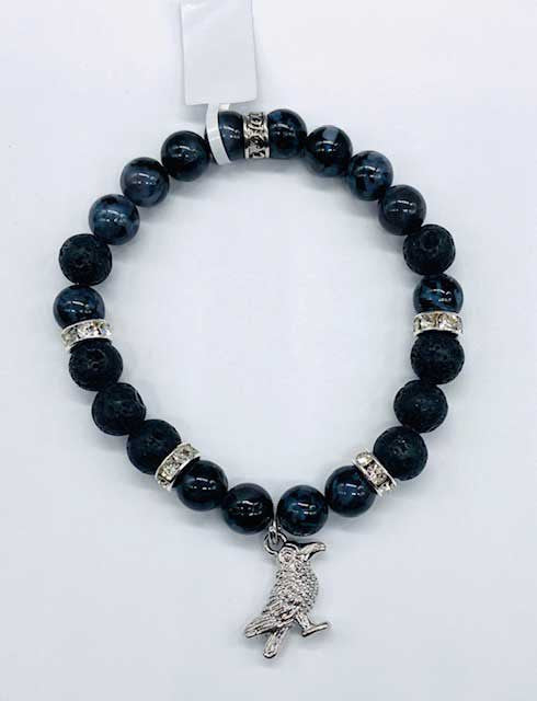 8mm Gabbro, Indigo Lava Raven