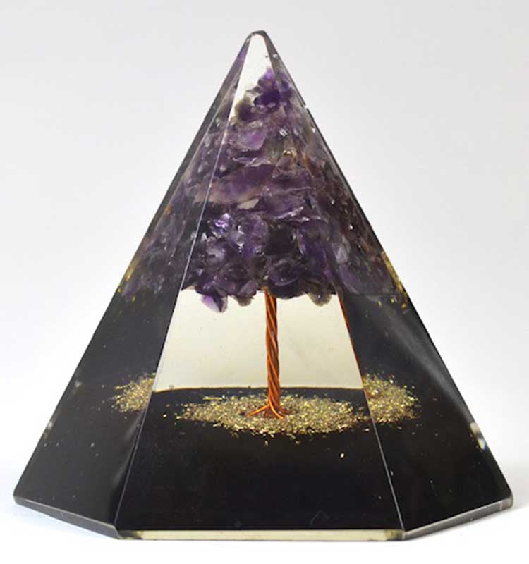 3 3/4" Orgone 6 Sided pyramid