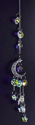 13" Silver Crescent sun catcher